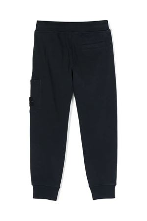 blue cotton track pants STONE ISLAND KIDS | 801661540V0020